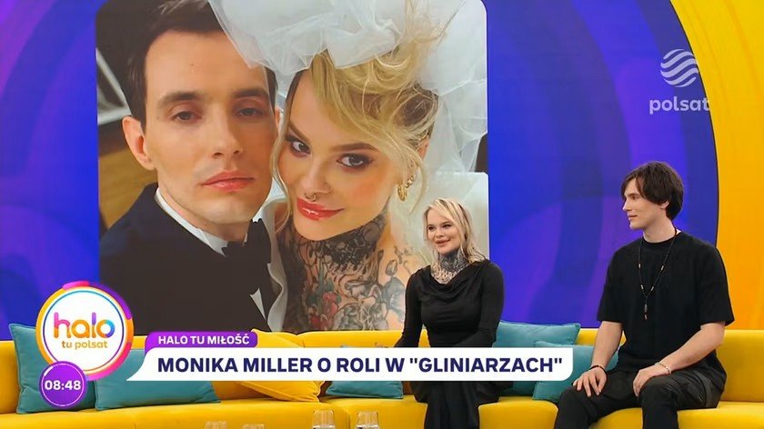 Monika Miller na kanapie "Hallo, tu Polsat"