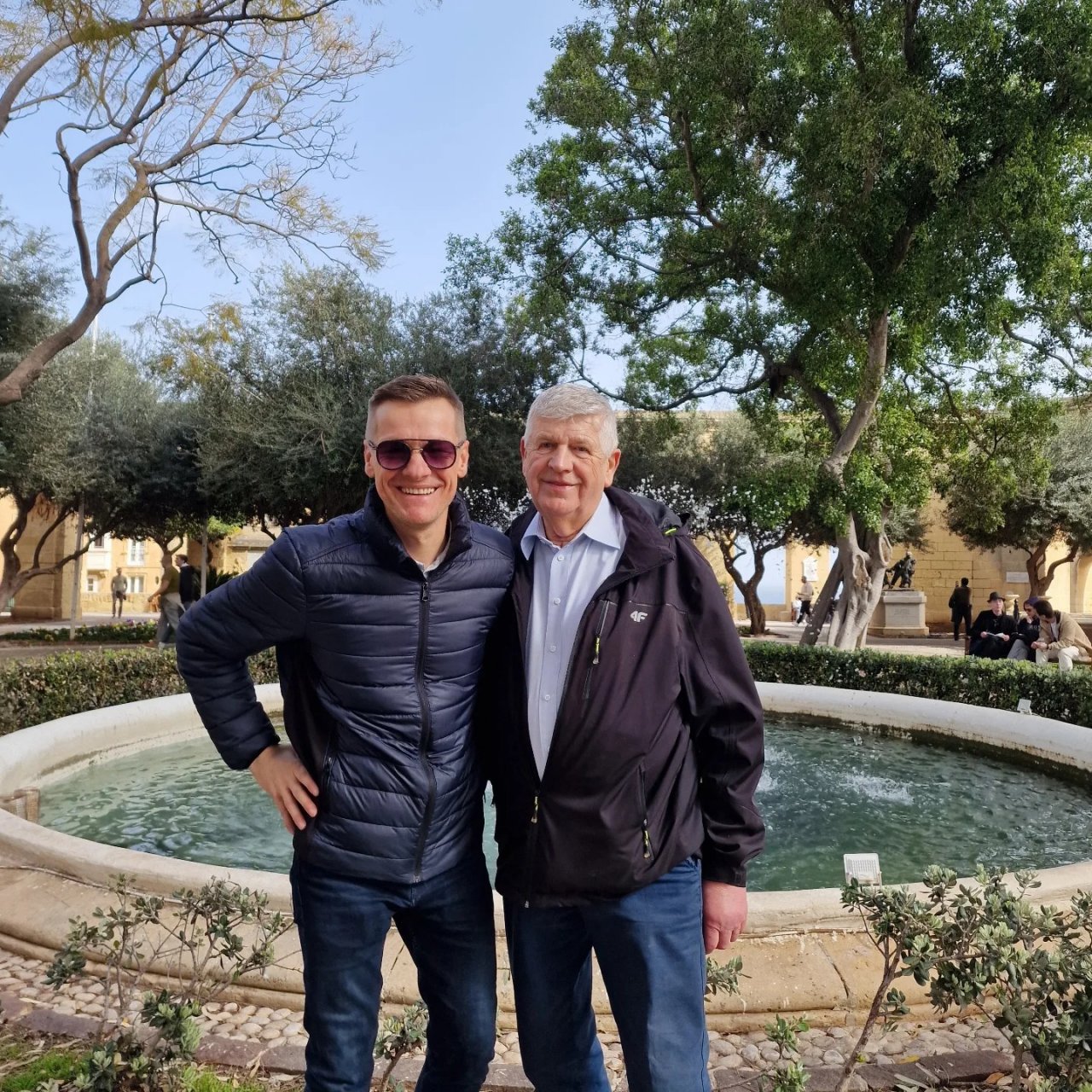 Marcin Mroczek z tatą