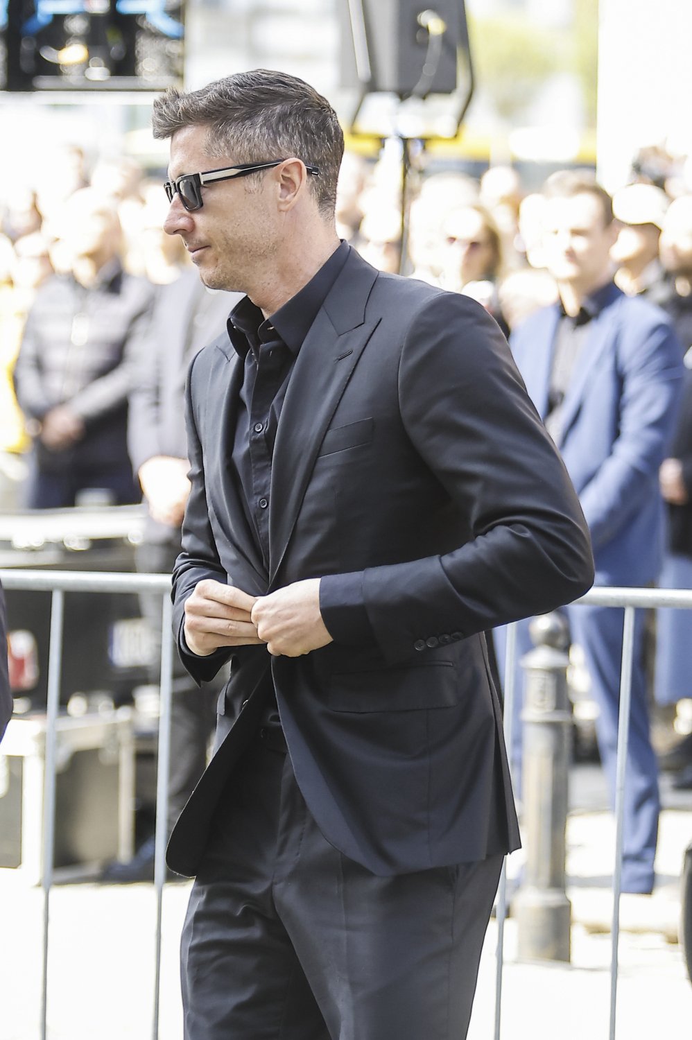 Robert Lewandowski na pogrzebie Jacka Magiery