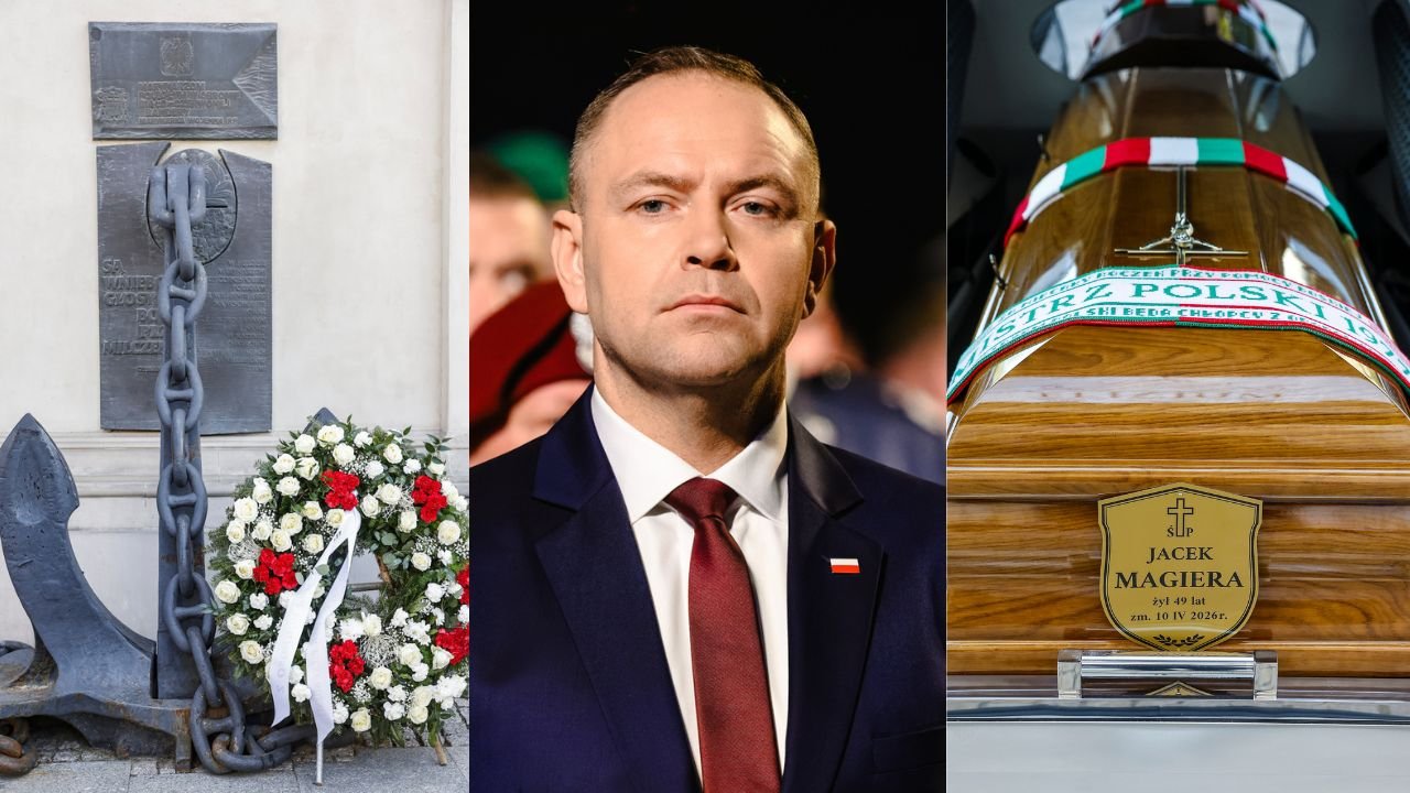 Karol Nawrocki na pogrzebie Jacka Magiery. Wymowny gest prezydenta nad trumną przejdzie do historii