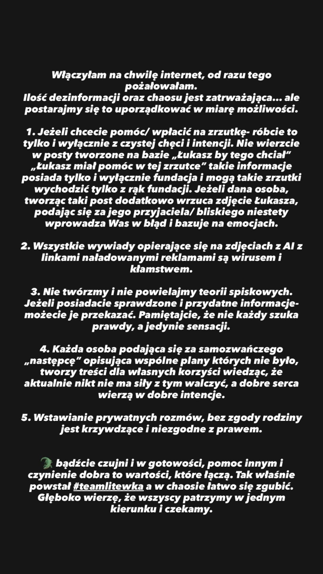 apel partnerki łukasza litewki