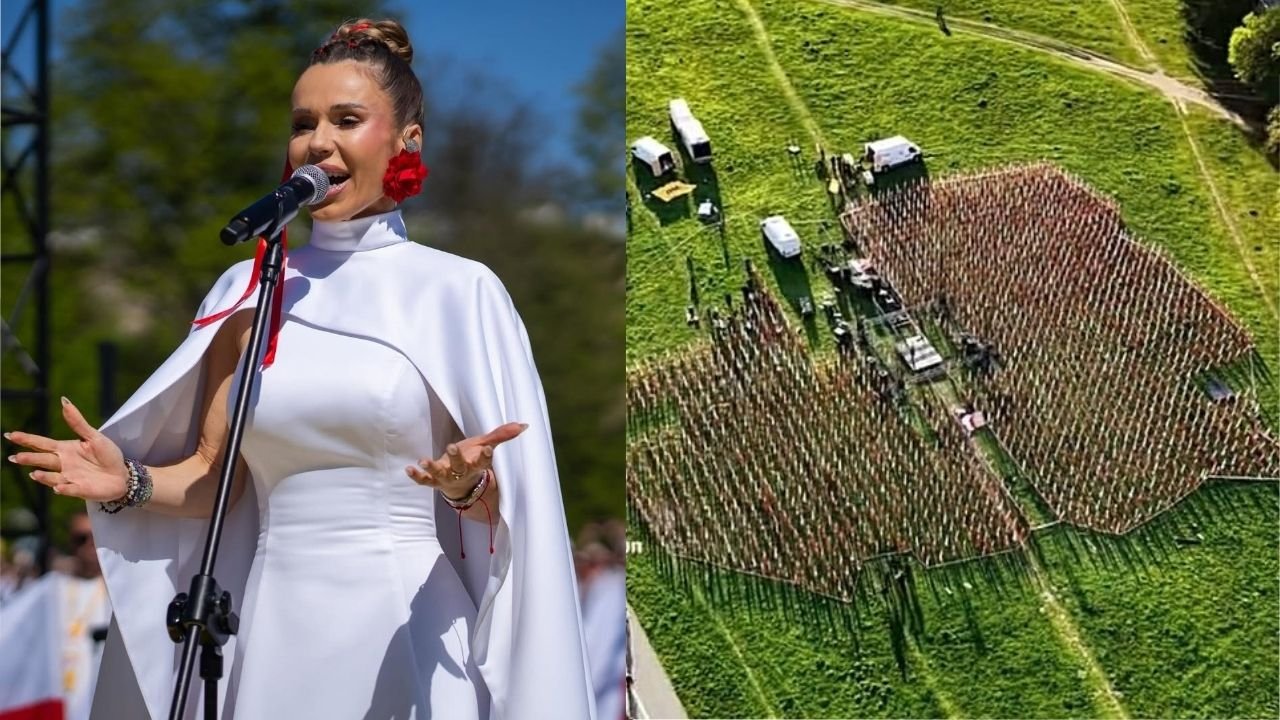 Doda zaśpiewała hymn na Błoniach w Krakowie. Gdy nagle przypięła TO do piersi, ludzie zalali się łzami. "Mam ciary" [wideo]