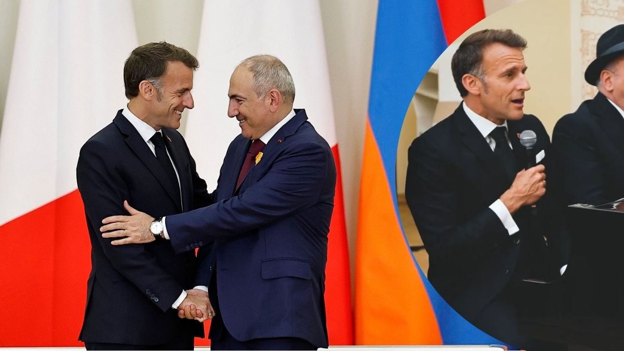 Macron dorwał się do pianina i zaczął śpiewać. Szczęka opada, gdy zobaczycie, kto usiadł za perkusją! [wideo]