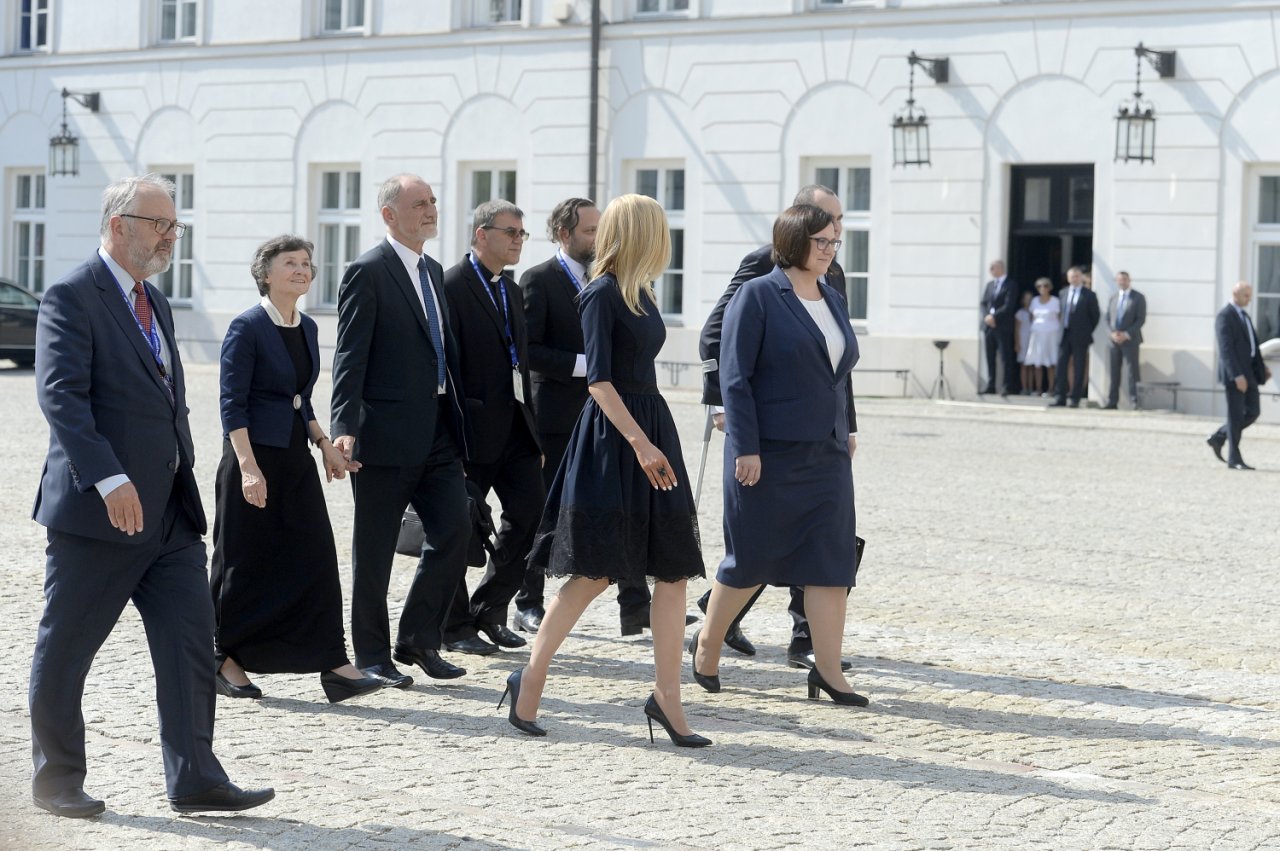 scena z: Jan Tadeusz Duda, Janina Milewska-Duda, Kinga Duda, Małgorzata Sadurska, SK:, , fot. Niemiec/AKPA