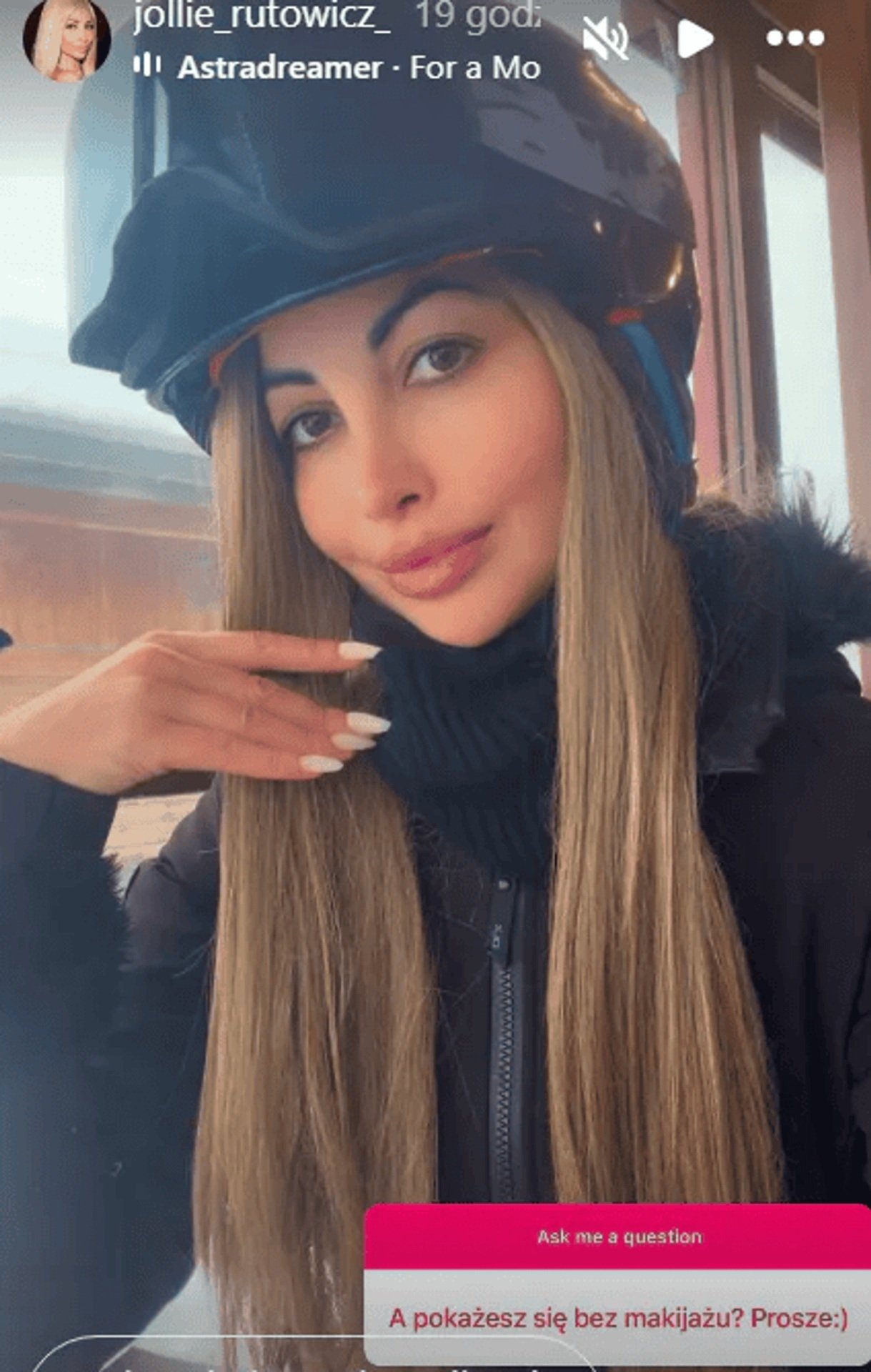 jola rutowicz w kasku bez makijażu