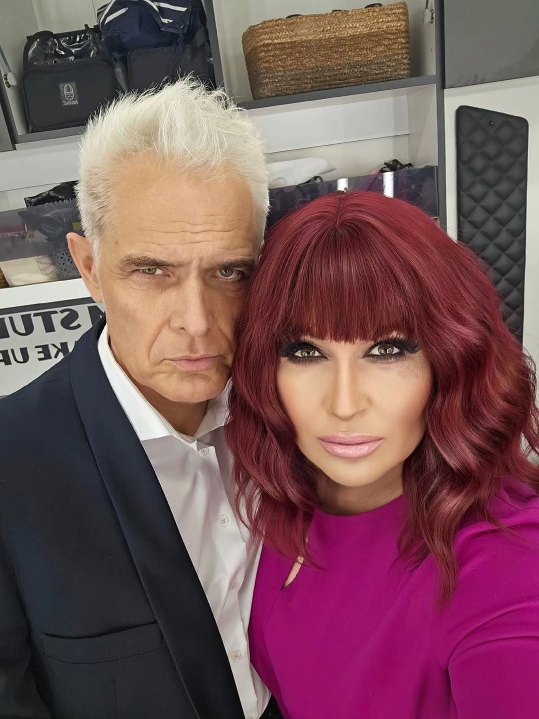 katarzyna skrzyynecka, dariusz jakubowski - zbliżenie na twarze, wygładzone zdjęcie z filtrami