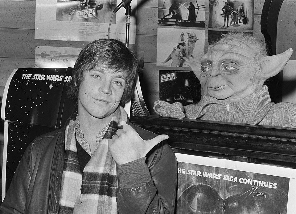 Mark Hamill i Yoda, 1980 - gwiezdne wojny