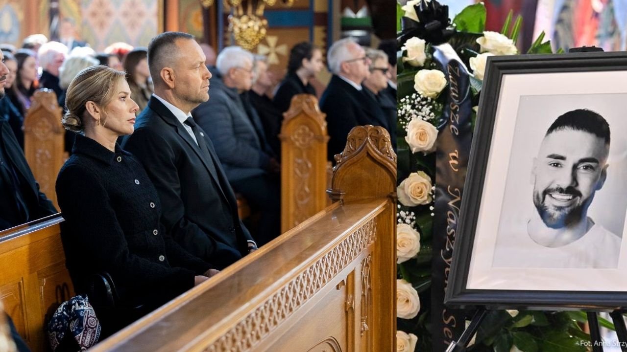 Marta Nawrocka otrzymała TO od Łukasza Litewki. Jej gest na pogrzebie polityka ściska serce [zdjęcia]