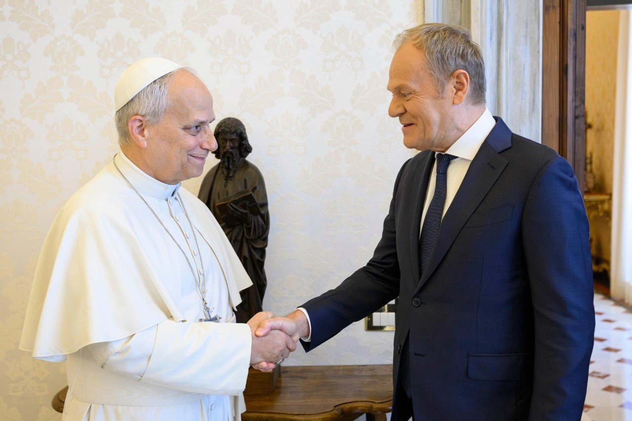 papież leon xiv i donald tusk
