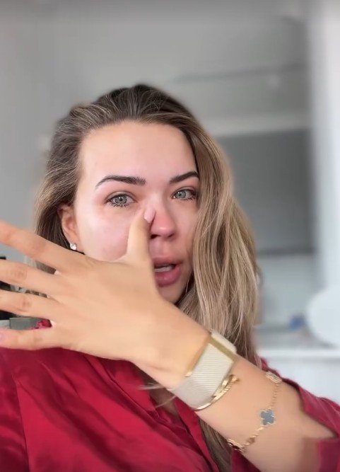 zapłakana Sandra Kubicka