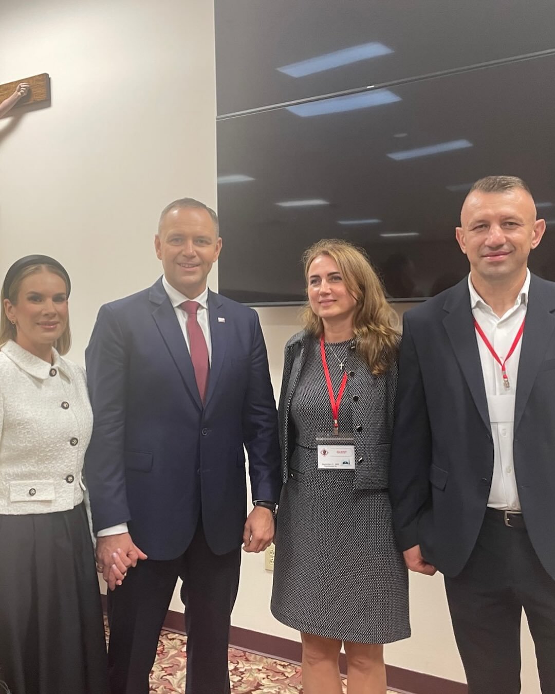 marta nawrocka i karol nawrocki - spotkanie w usa z tomaszem adamkiem i żoną