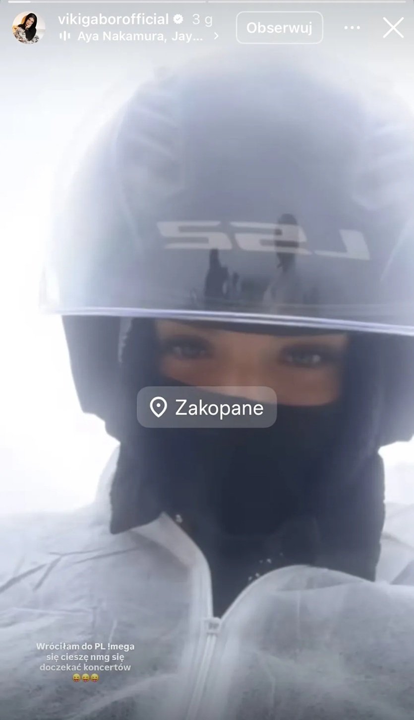 zbliżenie na twarz viki gabor