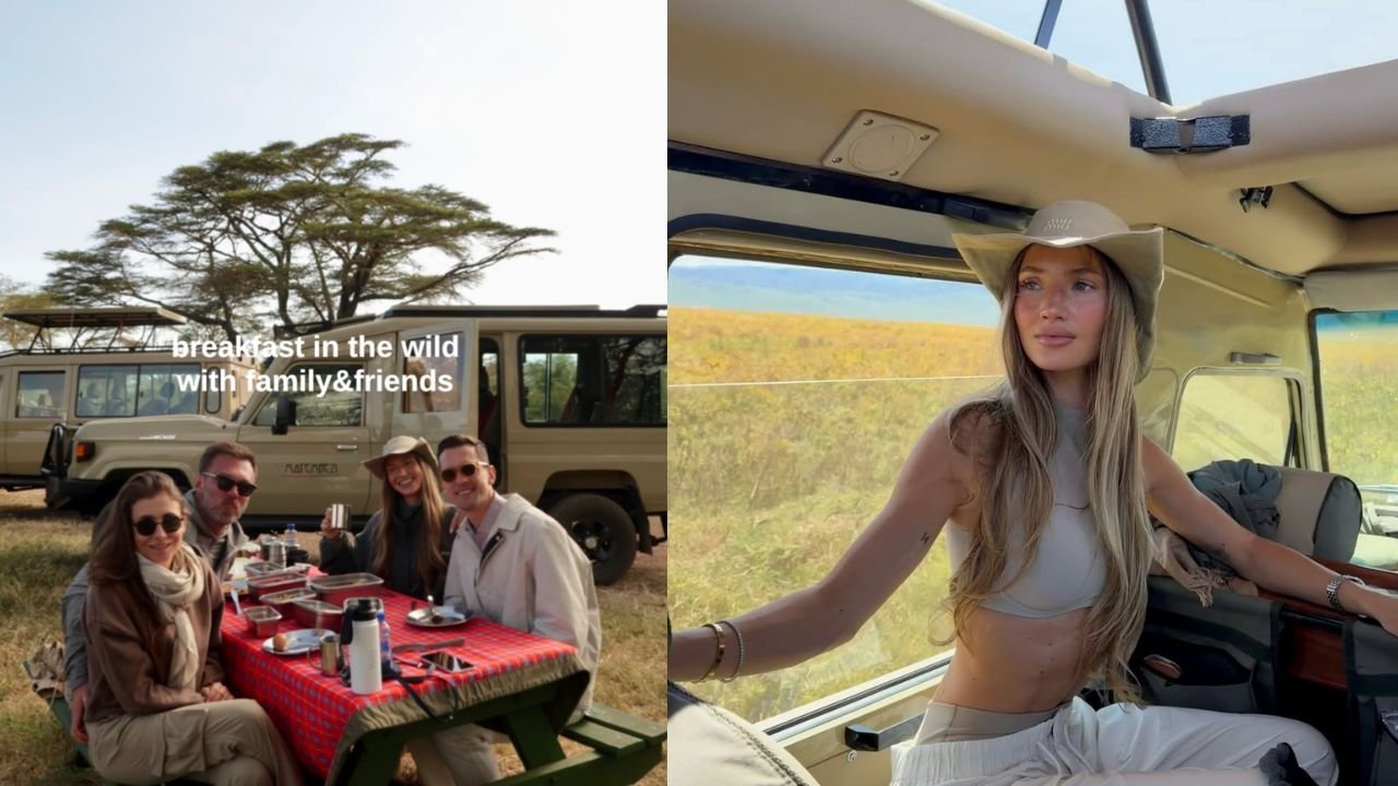 Agata Sieramska w skąpym bikini na środku afrykańskiej dziczy z Milikiem. Jeden szczegół na jej brzuchu wbija w fotel [zdjęcia]