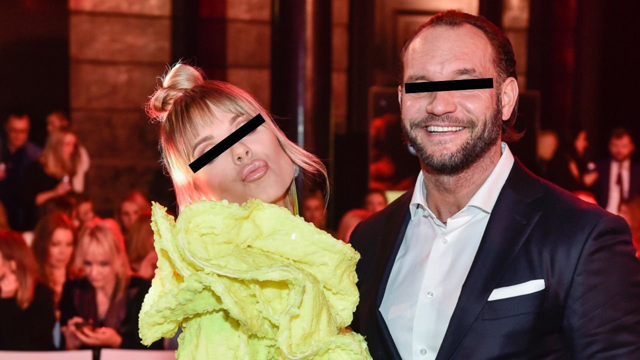 Doda i Emil Stępień z czarnymi paskami na oczach
