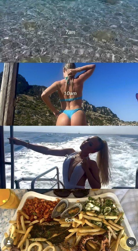 kolaż zdjęc plażowych córki Mai Rutkowski