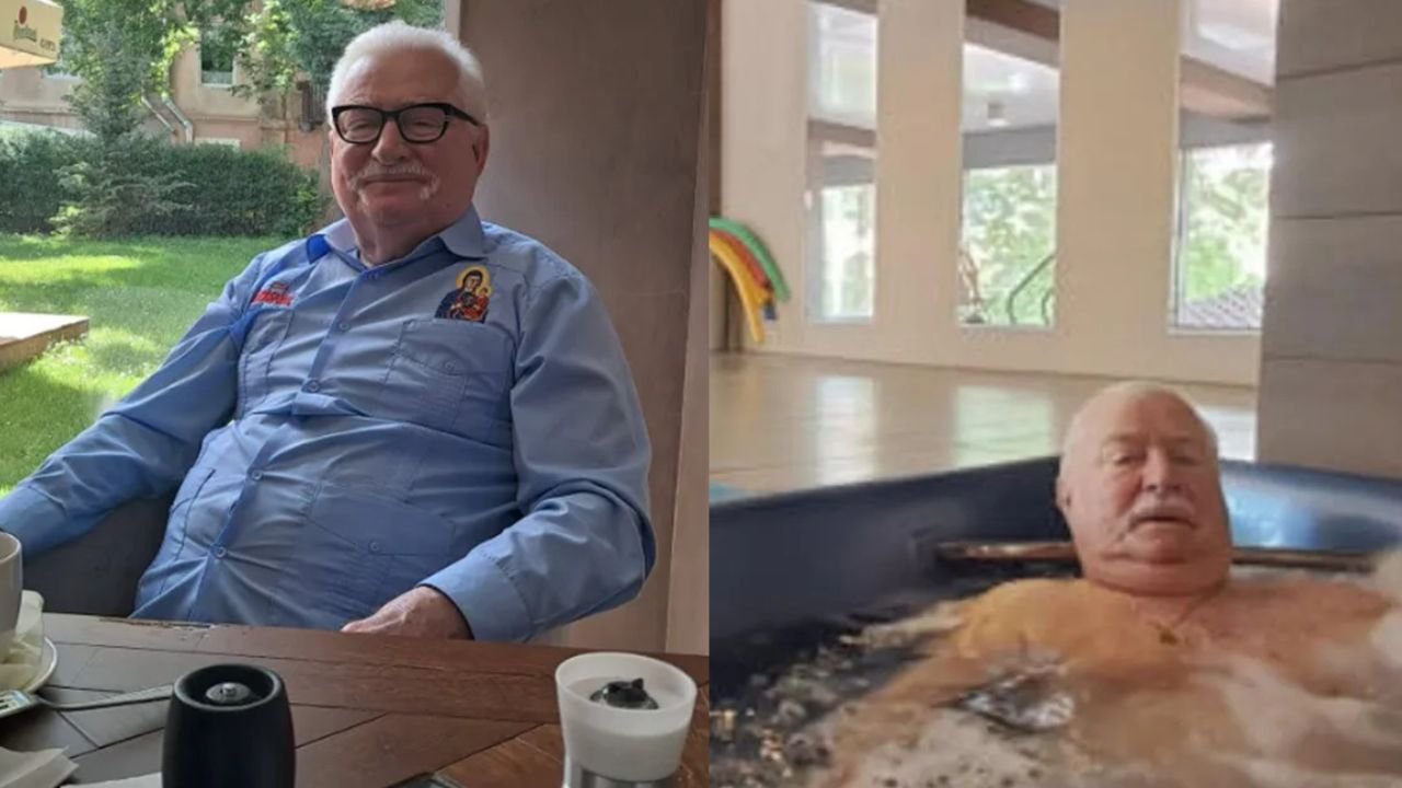 Lech Wałęsa wyleguje się w luksusowym sanatorium. Byczy się w wannie, jacuzzi i nie tylko [zdjęcia]