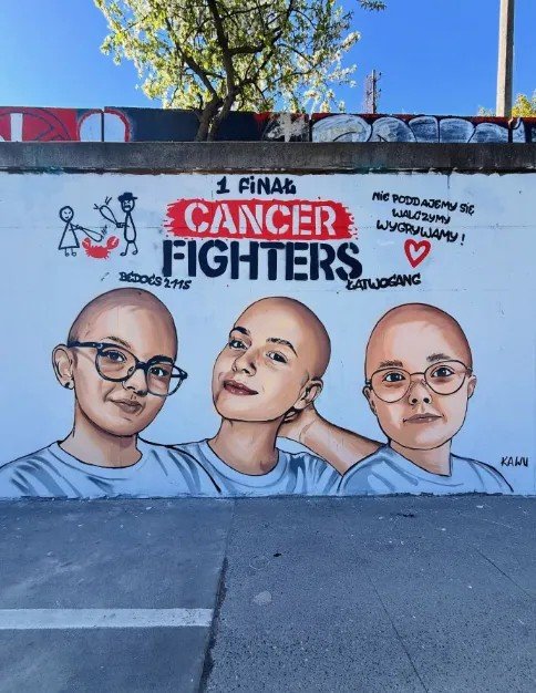mural upamiętniający fundację Cancer Fighters