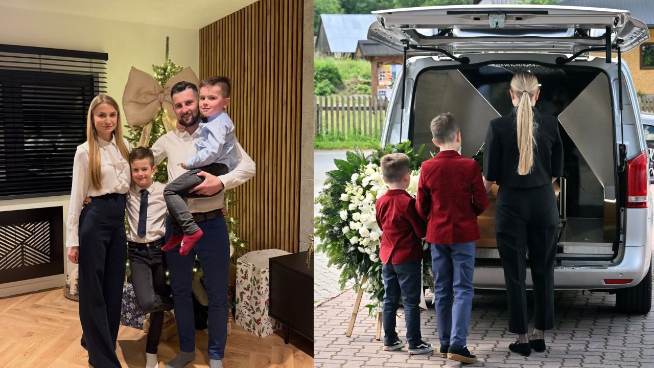 Rozdzierający serce widok na pogrzebie Grzegorza Miętusa. Tak synowie pożegnali ukochanego tatę