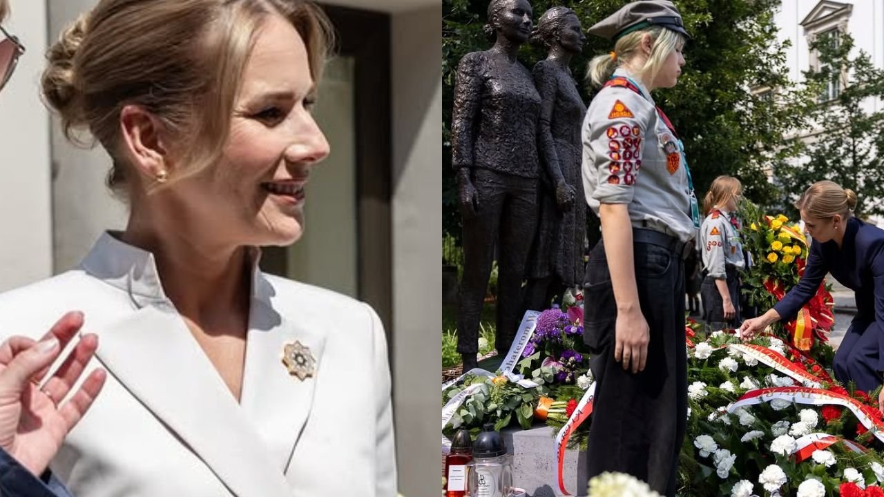 Marta Nawrocka oddała hołd bohaterkom Powstania Warszawskiego. Pierwsza Dama wystąpiła w stylizacji skrojonej dla kobiet 40+ [zdjęcia]