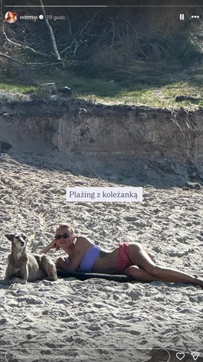 marta wierzbicika w bikini na plaży