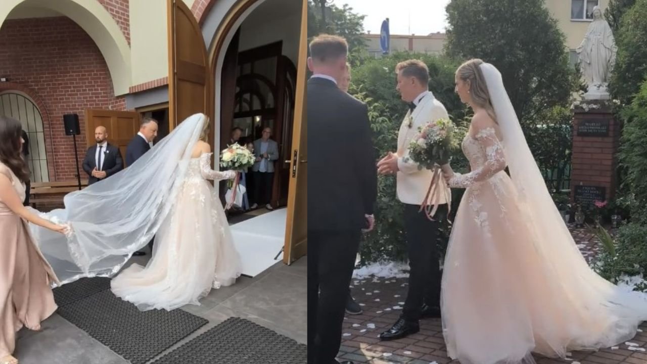 Żona Rafała Brzozowskiego w sukni typu księżniczka. Ekspert bez litości ocenił ślubny look Heleny