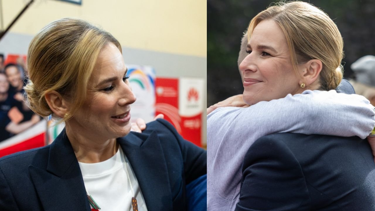 Marta Nawrocka porzuciła sztywne garsonki i wskoczyła w jeansy. Wszyscy patrzyli na ten jeden detal [zdjęcia]