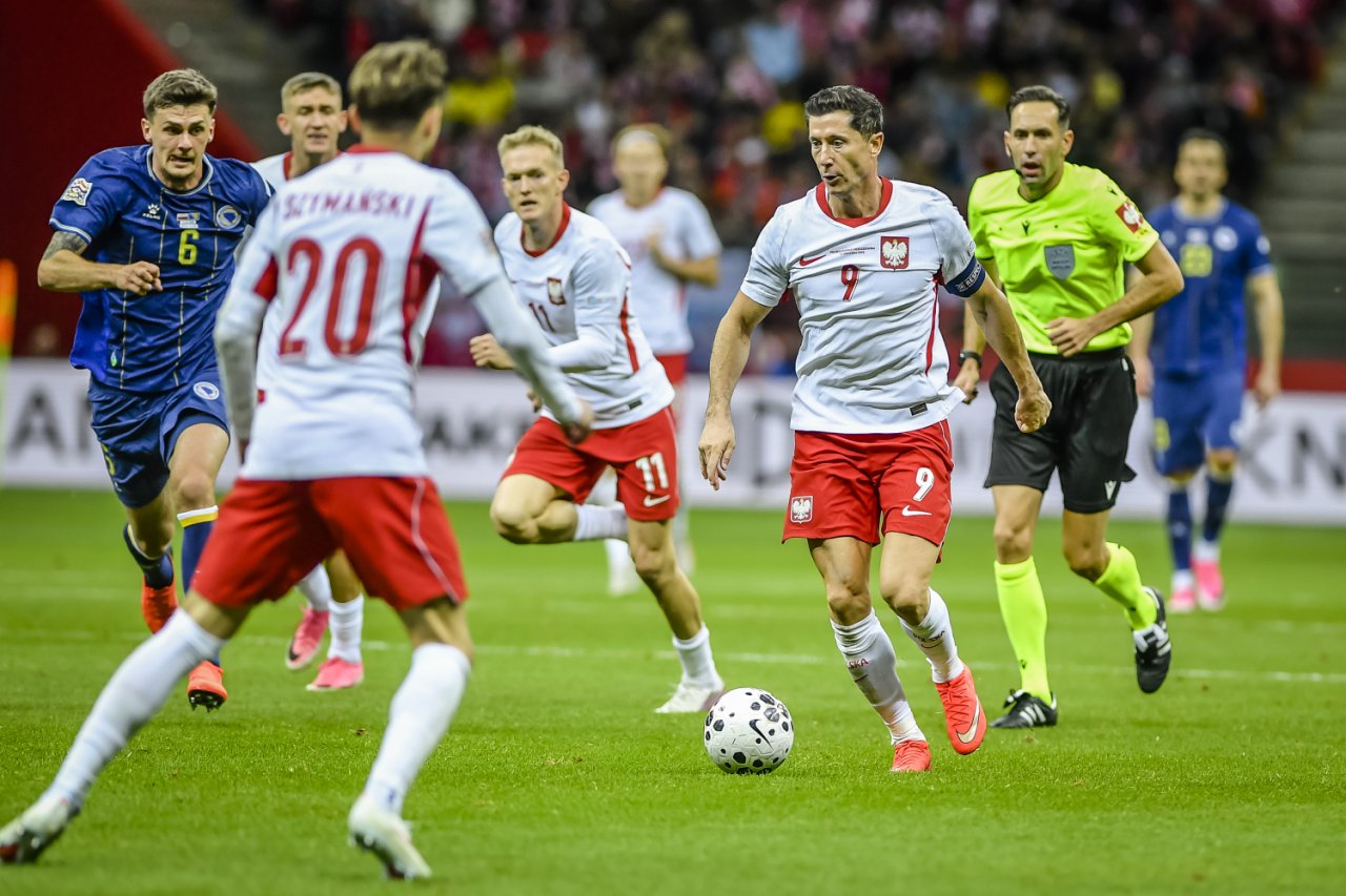 reprezentacja polski podczas meczu z bośnią