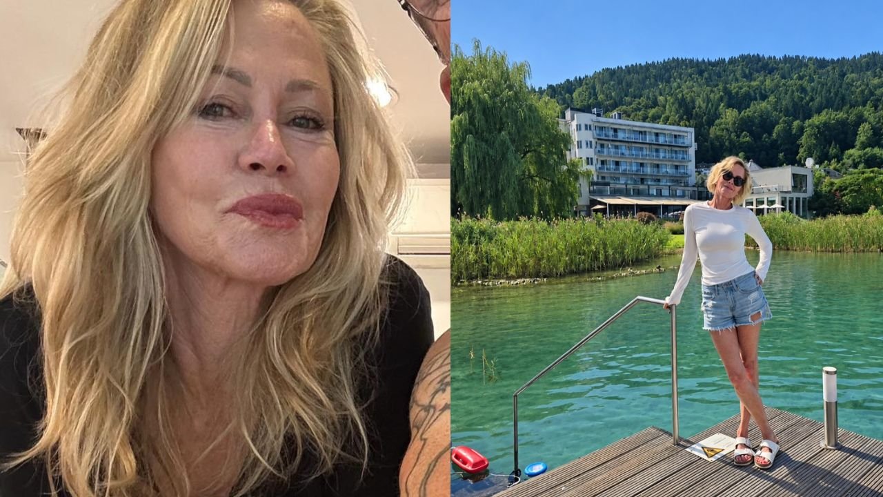 69-letnia Melanie Griffith wypięła rozgogolone ciało w czarnym stroju. Wygląda 30 lat młodziej [zdjęcia]