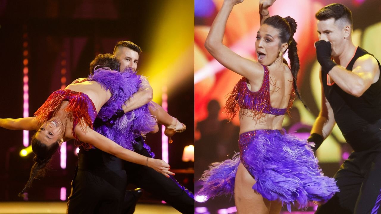 Joanna Jędrzejczyk wypięła się w jive'ie u boku szwagra. Iwona Pavlović z zachwytu zrobiła coś niewiarygodnego [wideo]