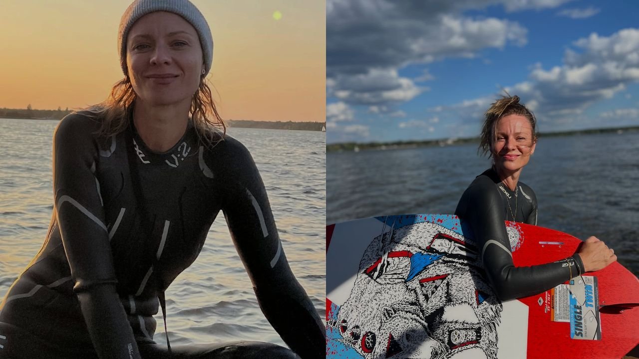 47-letnia Magdalena Boczarska wskoczyła w skąpym negliżu do lodowatego potoku. Fani zachwyceni formą aktorki [zdjęcia]