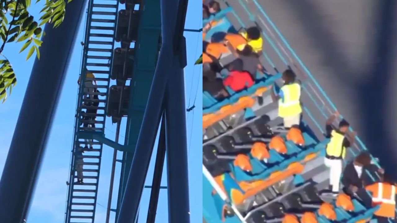 Koszmar w parku rozrywki. Pasażer wypadł z kolejki na oczach syna. Wszystko się nagrało [wideo, zdjęcia]