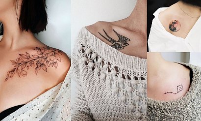 Tatuaż na obojczyk - 16 fantastycznych projektów