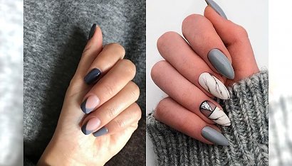 Szary manicure - 17 pomysłów na wyjątkowe, szare paznokcie [GALERIA]