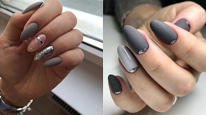 Szary manicure - 23 pomysły na szare paznokcie [GALERIA 2020]