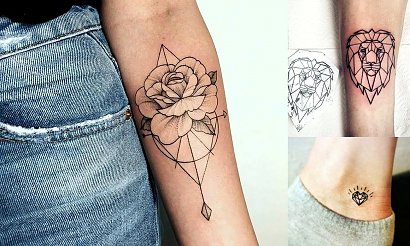 Geometryczne tatuaże - 16 przepięknych wzorów dla dziewczyn