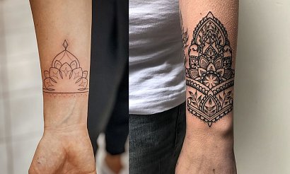 Tatuaż mandala cuff - kilkanaście najciekawszych wzorów na rękę