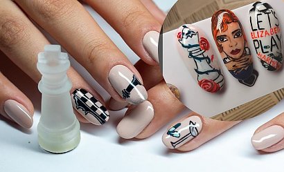 Manicure z motywami z serialu "Gambit królowej" - hit sezonu!