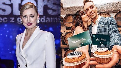 Justyna Żyła pokazała partnera i sukienkę na wesele Karoliny Małysz! Czy biel i złoto to dobry wybór?