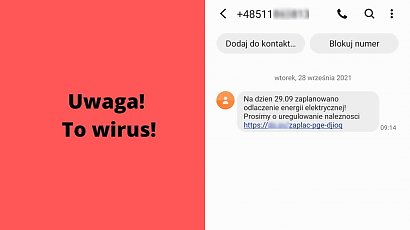 Dostałeś SMS-a o odłączeniu energii elektrycznej od PGE? Uważaj, to wirus!