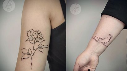 Tatuaże jedną linią rysowane! Zainspiruj się nimi razem z nami!