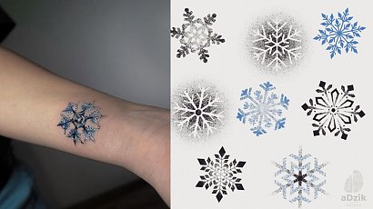 Zimowy tatuaż - delikatny i kobiecy! Może to coś właśnie dla Ciebie?