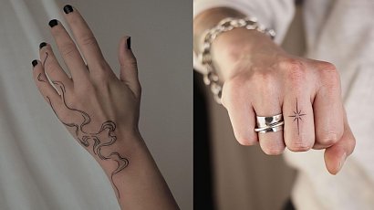Tatuaż na palec i na dłoń - 20 przeuroczych tatuaży małych i większych