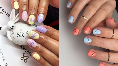 Wielkanocne krótkie paznokcie - najpiękniejsze stylizacje na wiosnę 2022