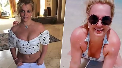 Britney Spears znów odleciała w kosmos. Wije się toples na plaży i pływa nago w basenie