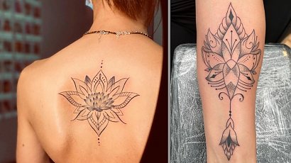 Tatuaż - kwiat lotosu - zobacz te piękne i kobiece tatuaże!
