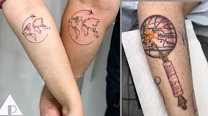 Tatuaż w formie mapy - to najlepszy pomysł dla miłośników podróży! Zobacz najlepsze dziary!