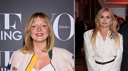 Iga Krefft i Monika Olejnik w białych stylizacjach na imprezie Vogue'a. Dla której biel okazała się łaskawsza?