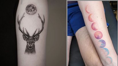 #moontattoo - tatuaż z motywem księżyca. To popularny trend 2022 roku! Zobacz 15 pięknych stylizacji