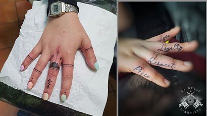 Tatuaże na palcach: napisy, ornamenty, symbole. Zobacz 13 pięknych stylizacji!