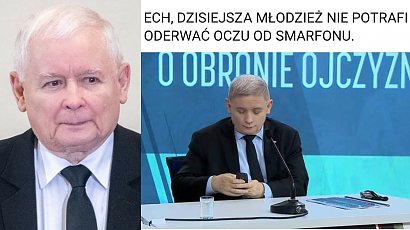 Jarosław Kaczyński ostrzega młodzież przed smartfonami! Sieć odpowiada memami!